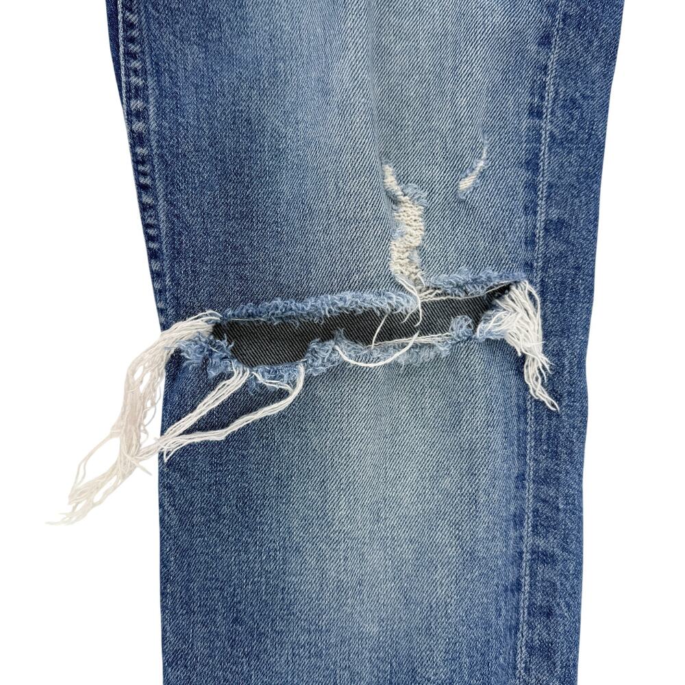 Mother Superior The Flirt Cold Feet Frayed Distressed Denim Jeans Sz 28 Ankle - Picture 6 of 12
